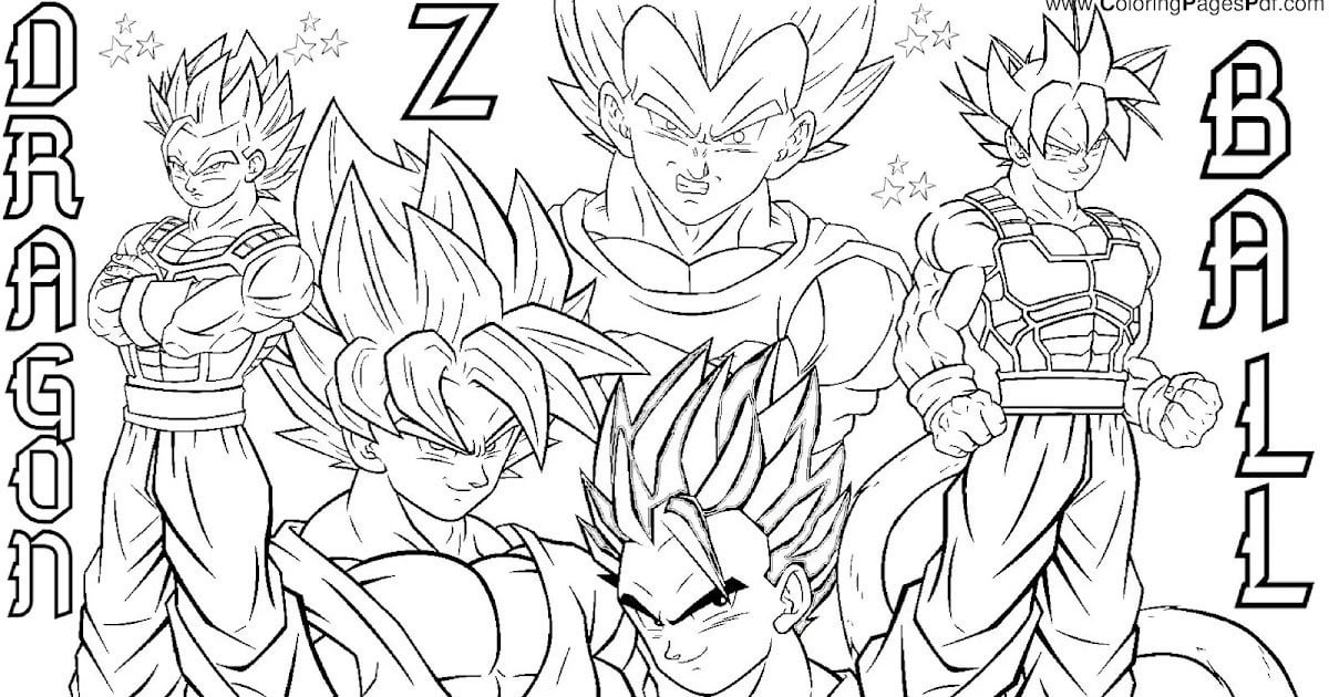 Dragon ball z coloring pages rcoloringpagespdf