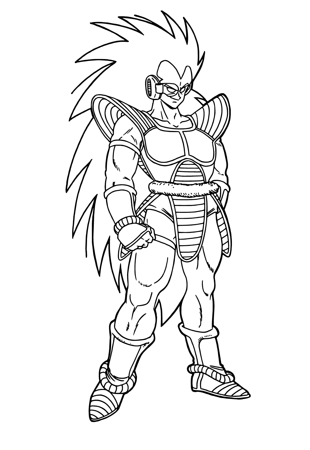 Free printable dragon ball z hero coloring page for adults and kids