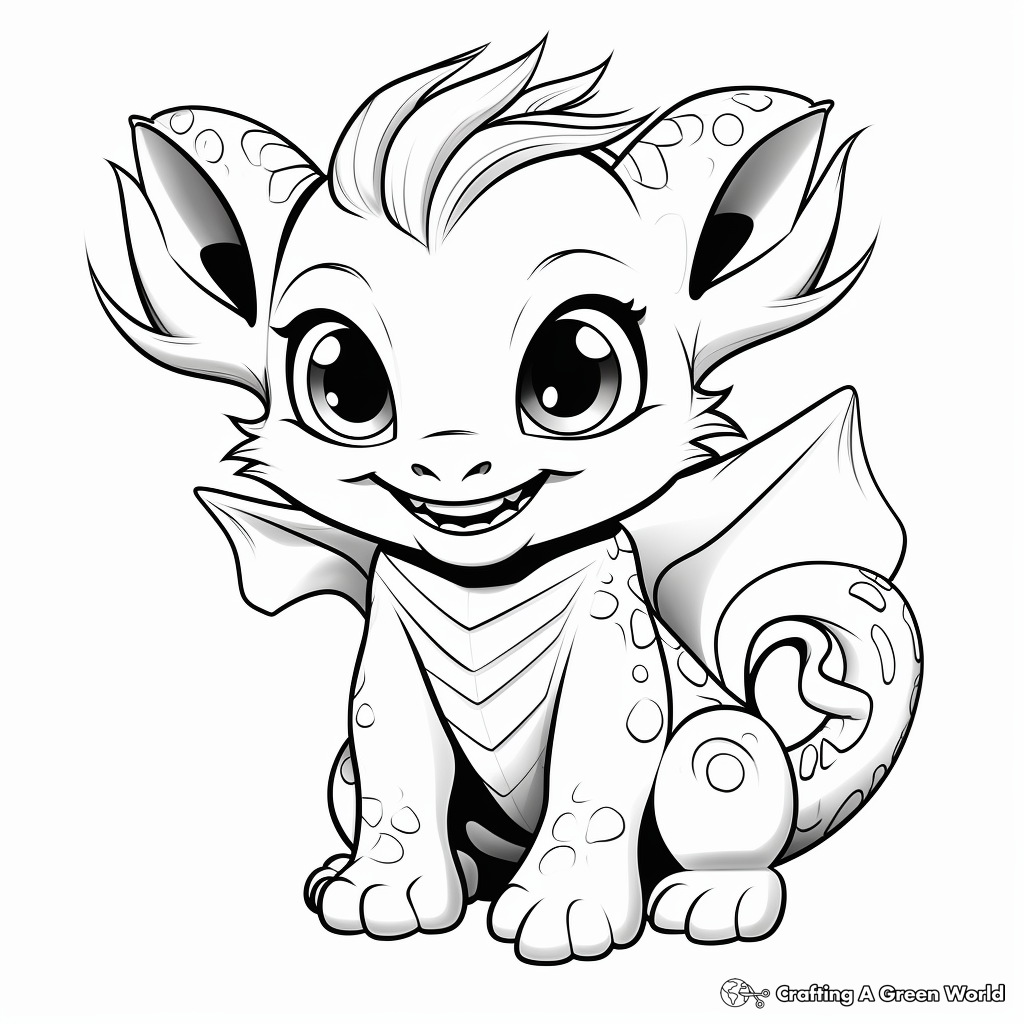 Cartoon dragon coloring pages