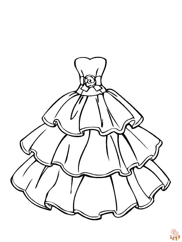 Free dresses coloring pages printable