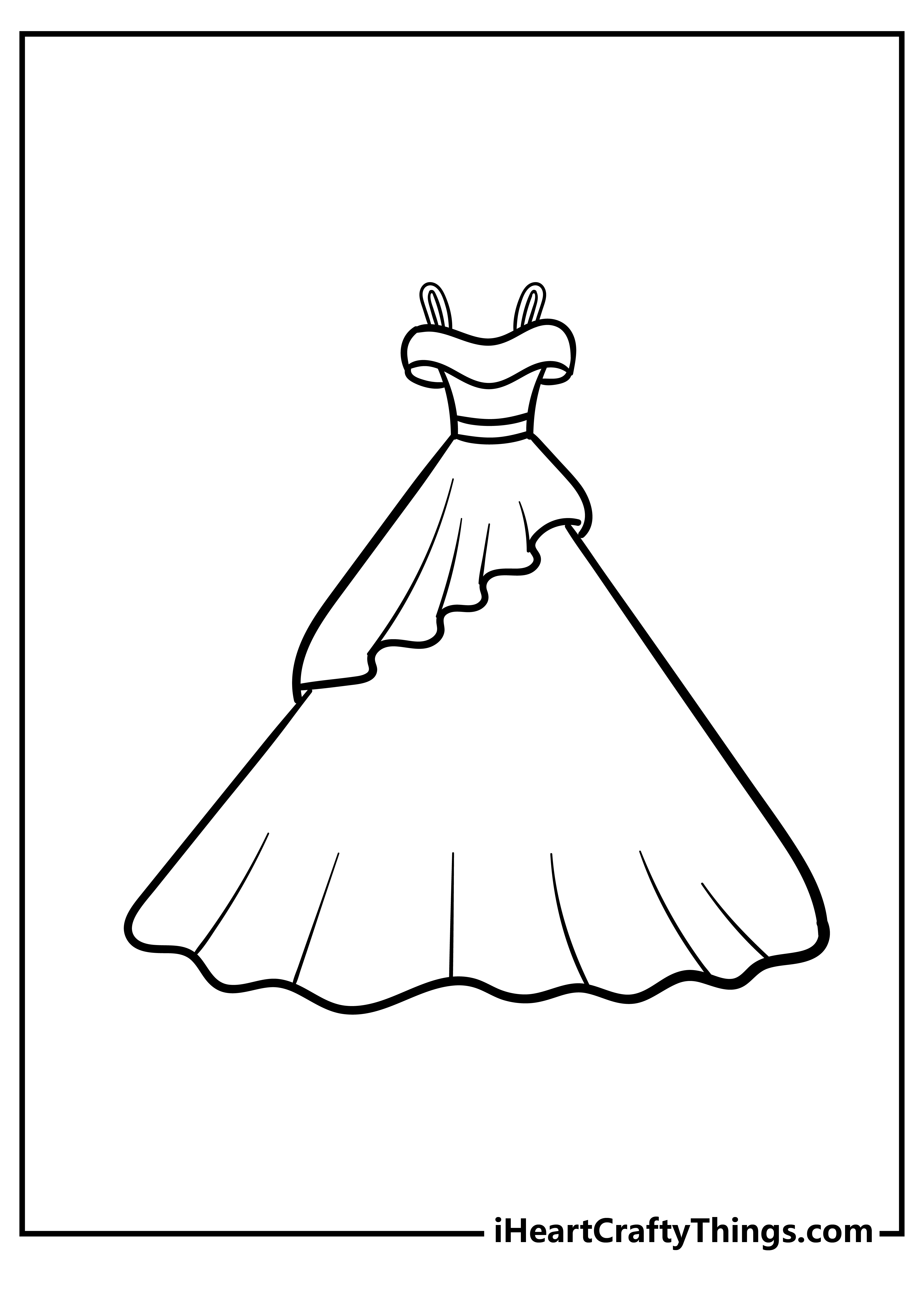 Dress coloring pages free printables