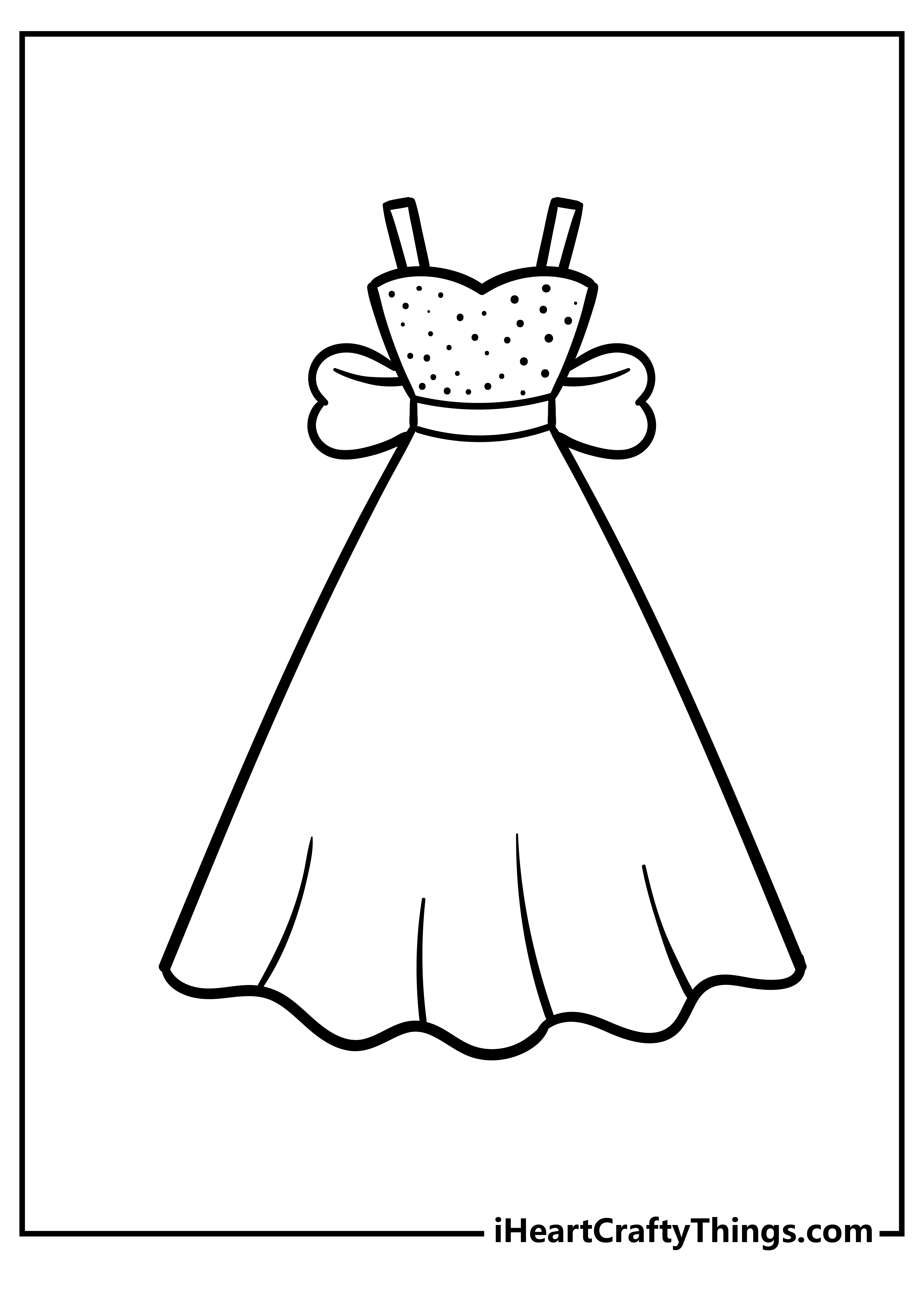 Dress coloring pages free printables