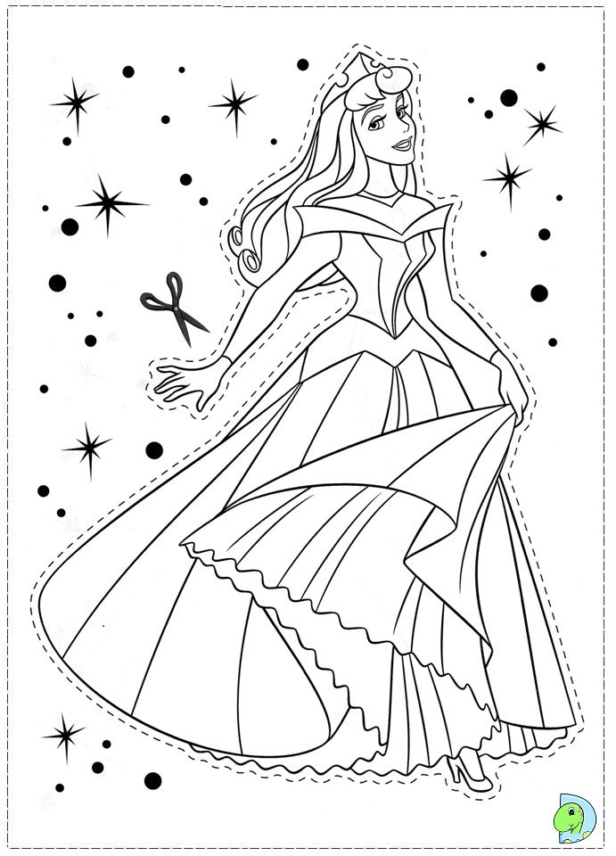 Sleeping beauty coloring page aurora coloring page