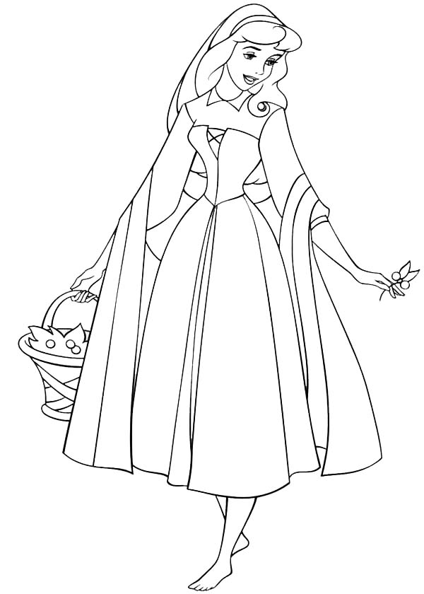 Princess aurora wander around in sleeping beauty coloring page pãginas para colorear de princesa pãginas para colorear disney bella durmiente