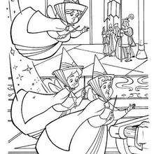 Flora fauna and merryweather coloring pages