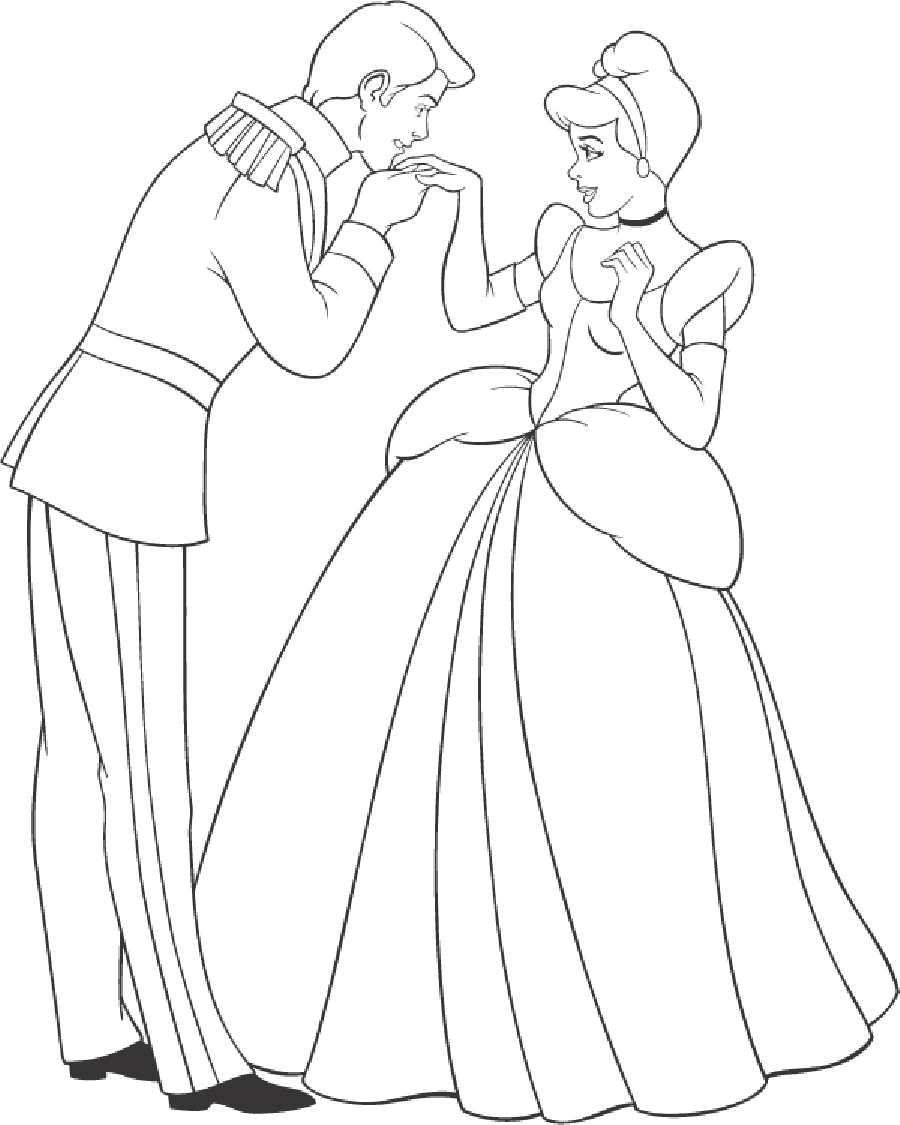 Cinderella coloring pages for children