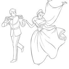 Cinderella coloring book pages