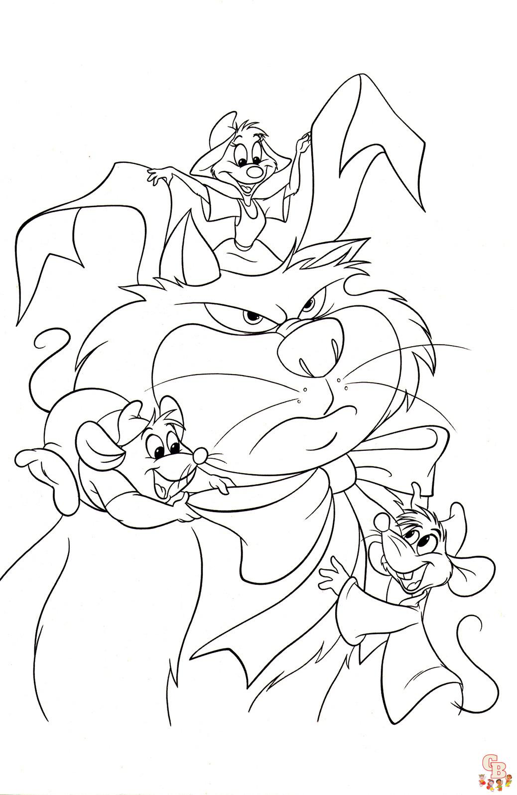 Coloring fun with mice from cinderella coloring pages