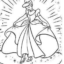 Cinderellas ball gown coloring pages