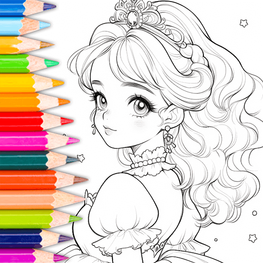 Doll color princess coloring