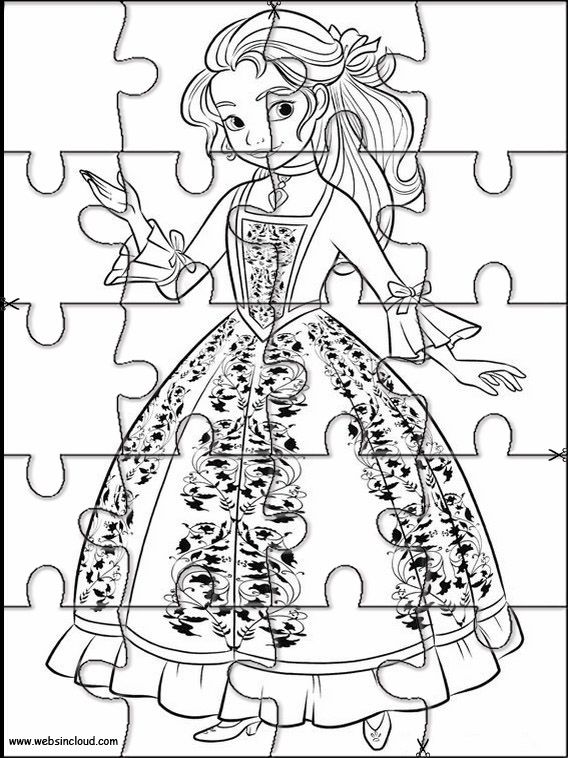 Printable jigsaw puzzles to cut out for kids elena of avalor disney coloring pages puzzle crafts princess coloring