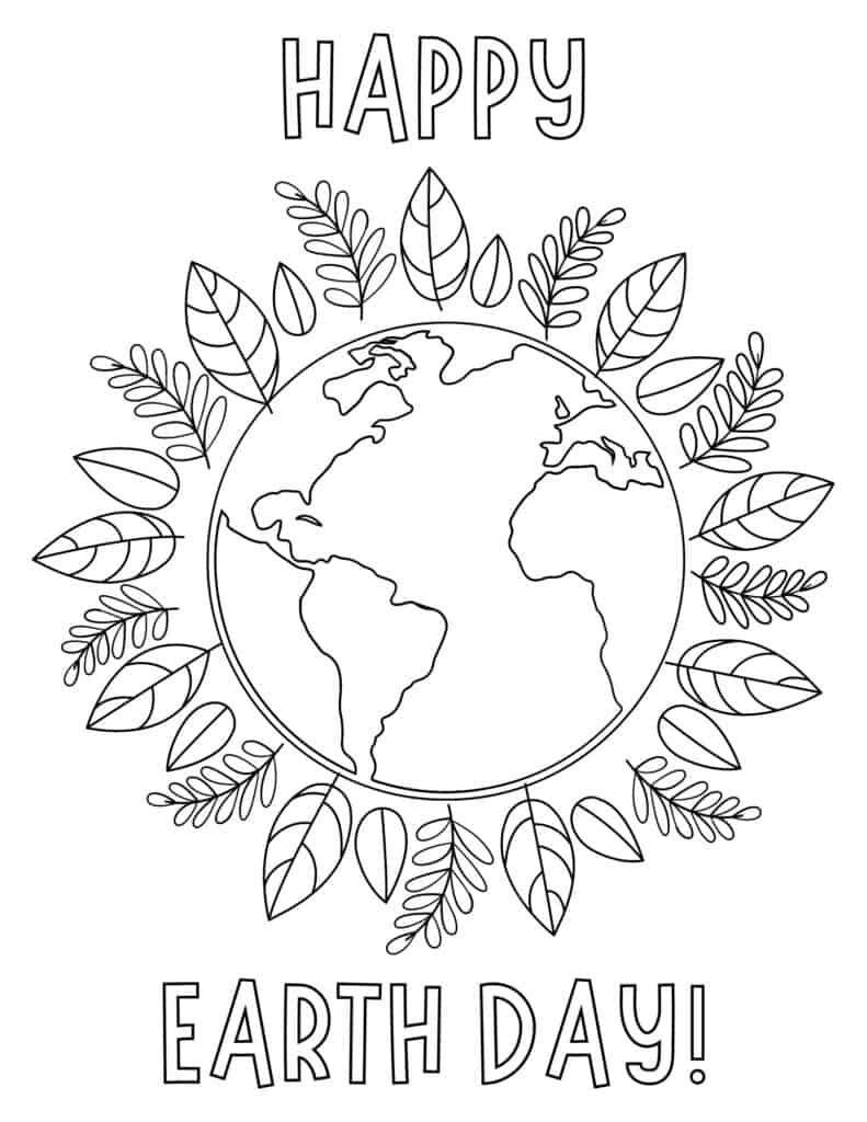 Free printable earth day coloring pages for kids