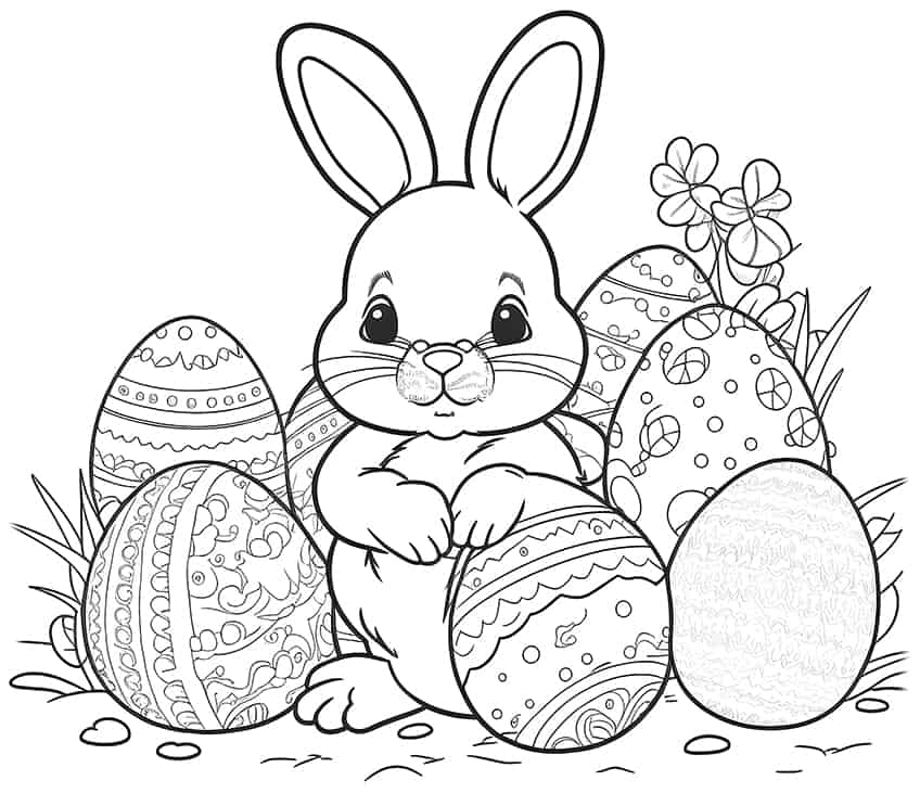 Bunny coloring pages