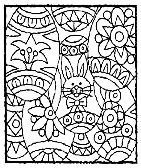 Easter eggs coloring page