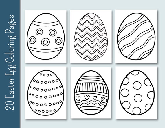 Easter egg coloring pages variety coloring printable coloring pages easter eggs kindergarten preschool easter spring