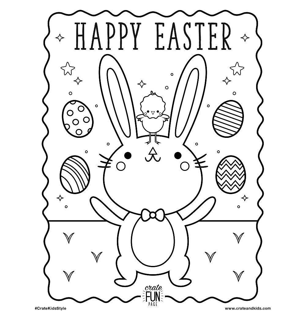 Kids easter free printable coloring page crate kids