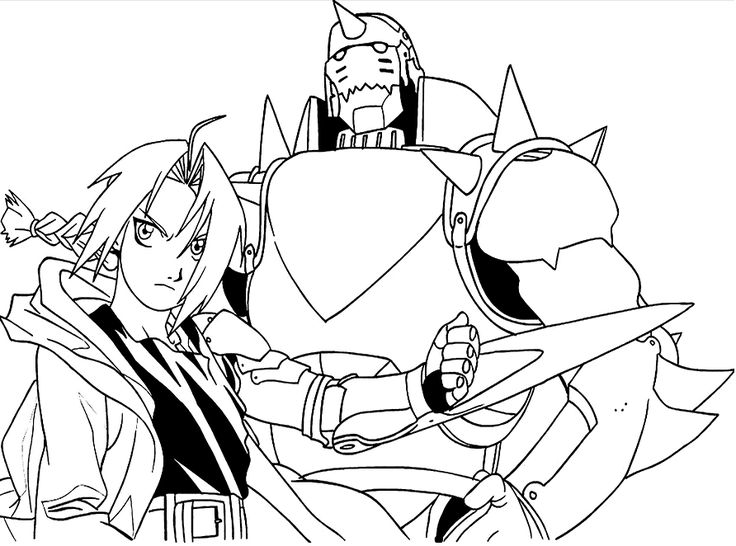 Alphonse elric coloring pages