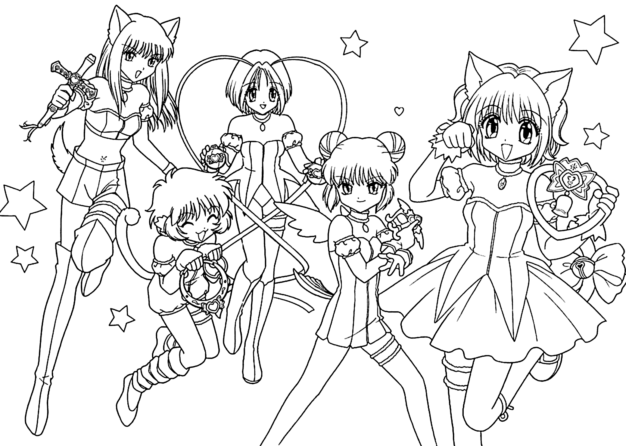 Anime coloring pages