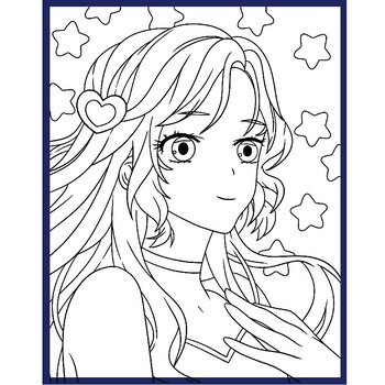 Manga anime coloring pages by felixes tpt