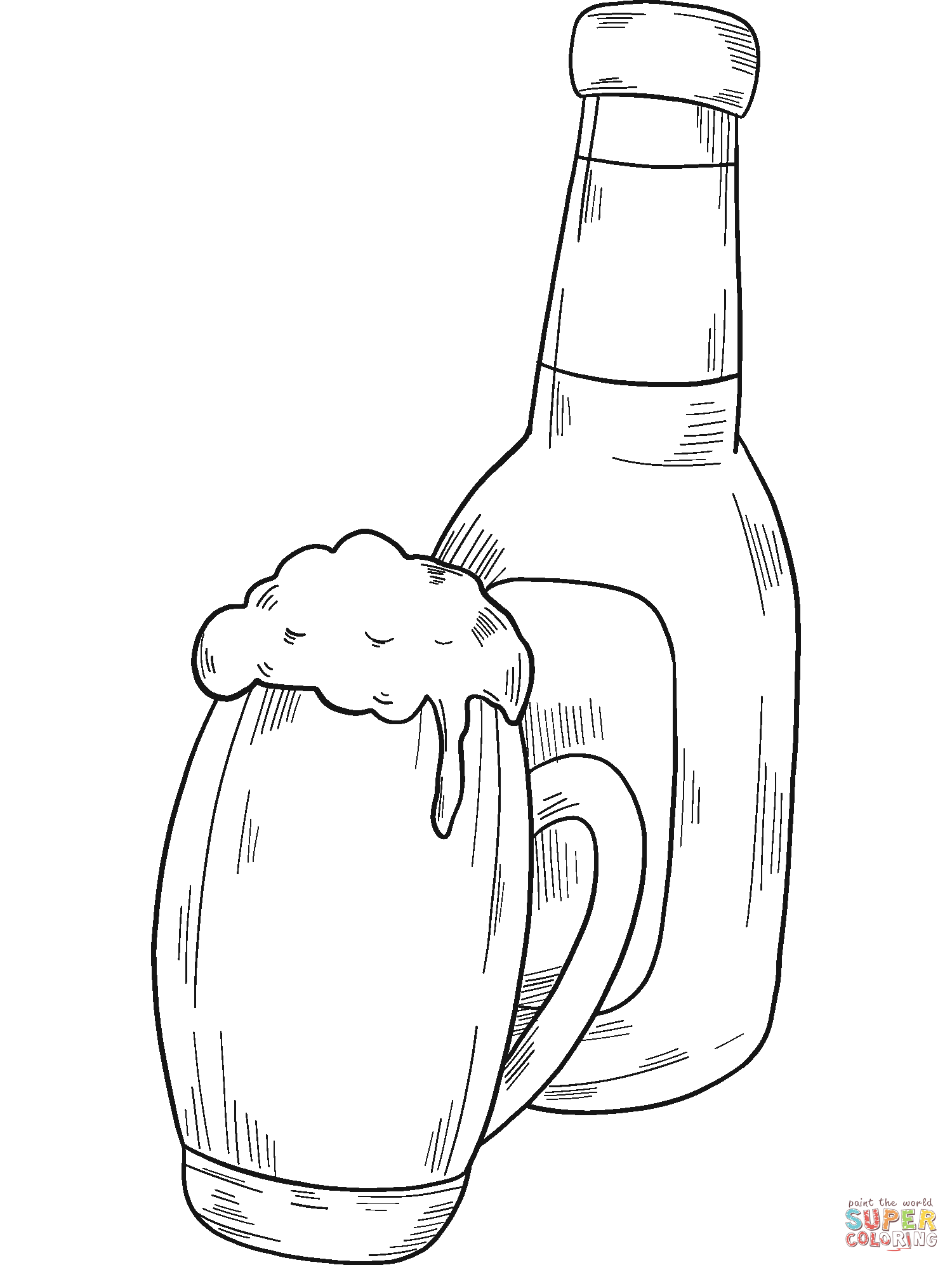 Beer coloring page free printable coloring pages