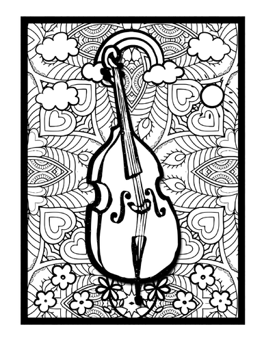 Cello mindfulness mandala coloring pages music coloring printable sheets pdf teaching resources