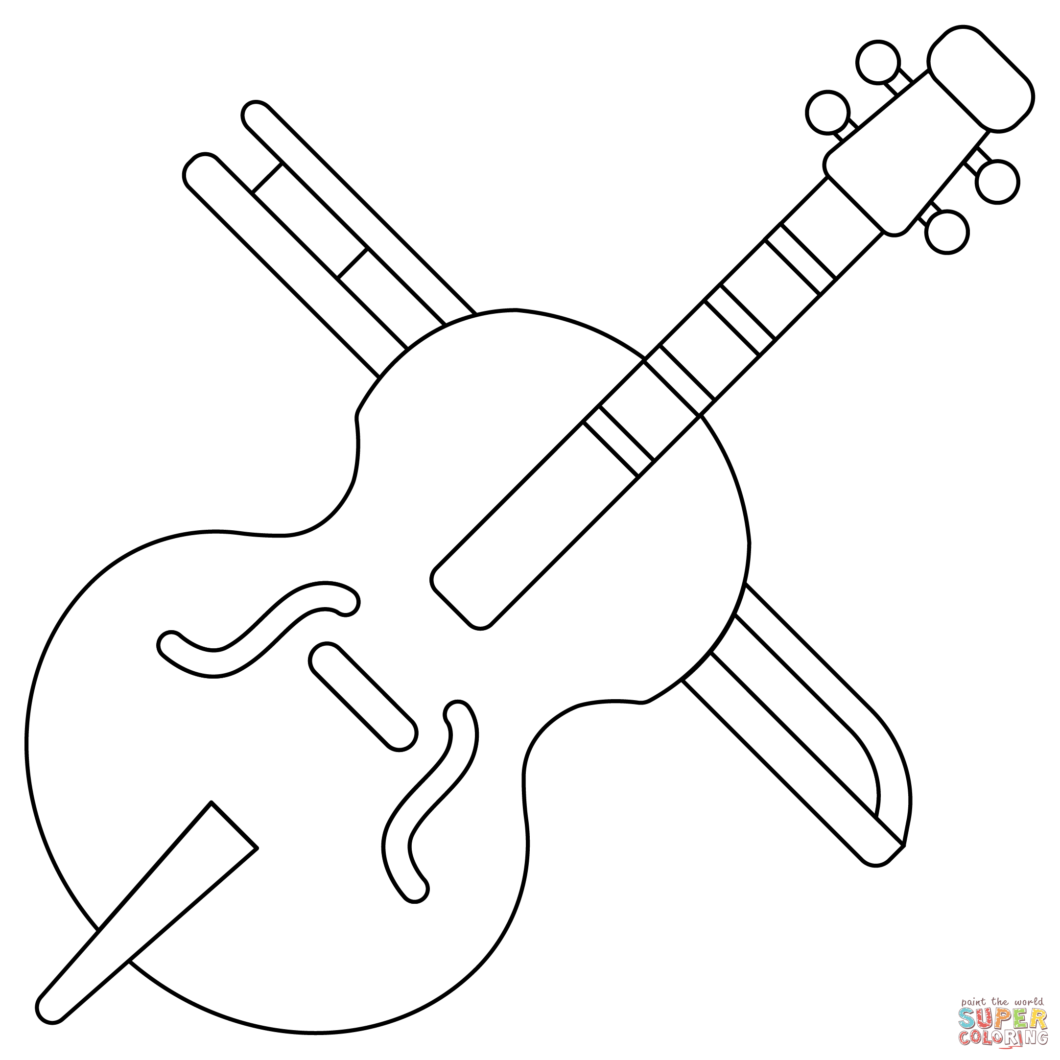 Cello coloring page free printable coloring pages