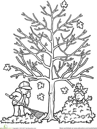 Autumn tree worksheet education tree coloring page coloring pages fall coloring pages