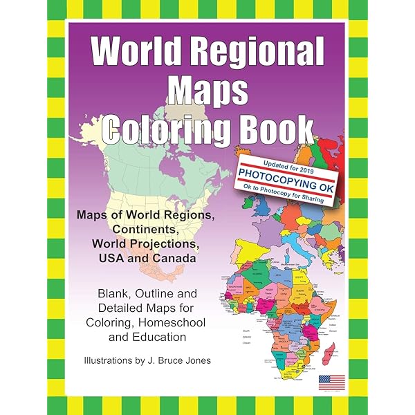 World maps and globes coloring book blank outline and detailed maps for coloring home school and education jones j bruce jones j bruce books