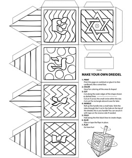 Hanukkah free coloring pages