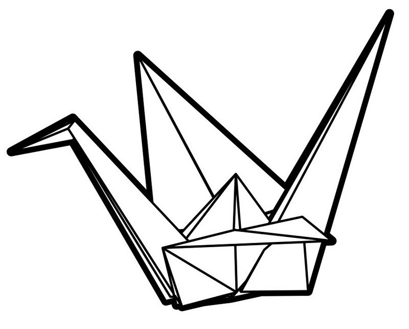 Captivating models of origami coloring pages in origami pirate coloring pages origami bird