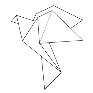 Origami animal coloring pages