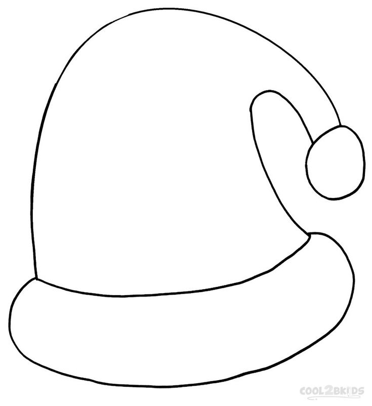 Printable santa hat coloring pages for kids coolbkids free christmas coloring pages hat template santa hat