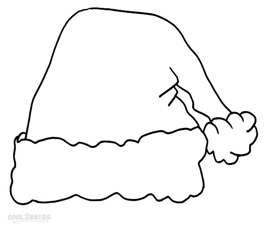 Printable santa hat coloring pages for kids coolbkids free christmas coloring pages printable christmas coloring pages christmas decals