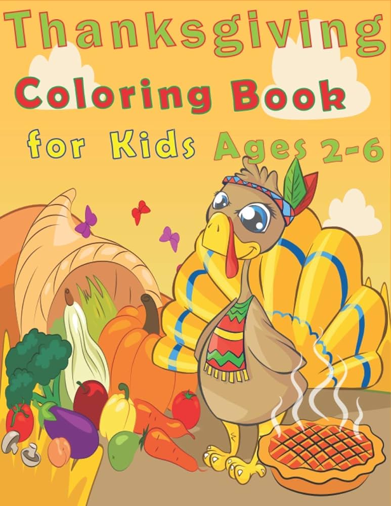 Thanksgiving coloring book for kids ages