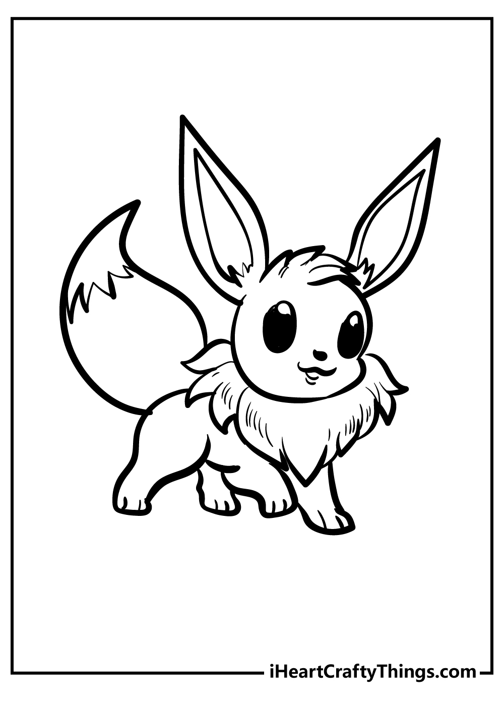 Eevee pokemon coloring pages free printables