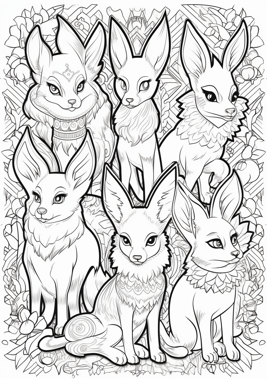 Join eevees evolution pokemon coloring fun