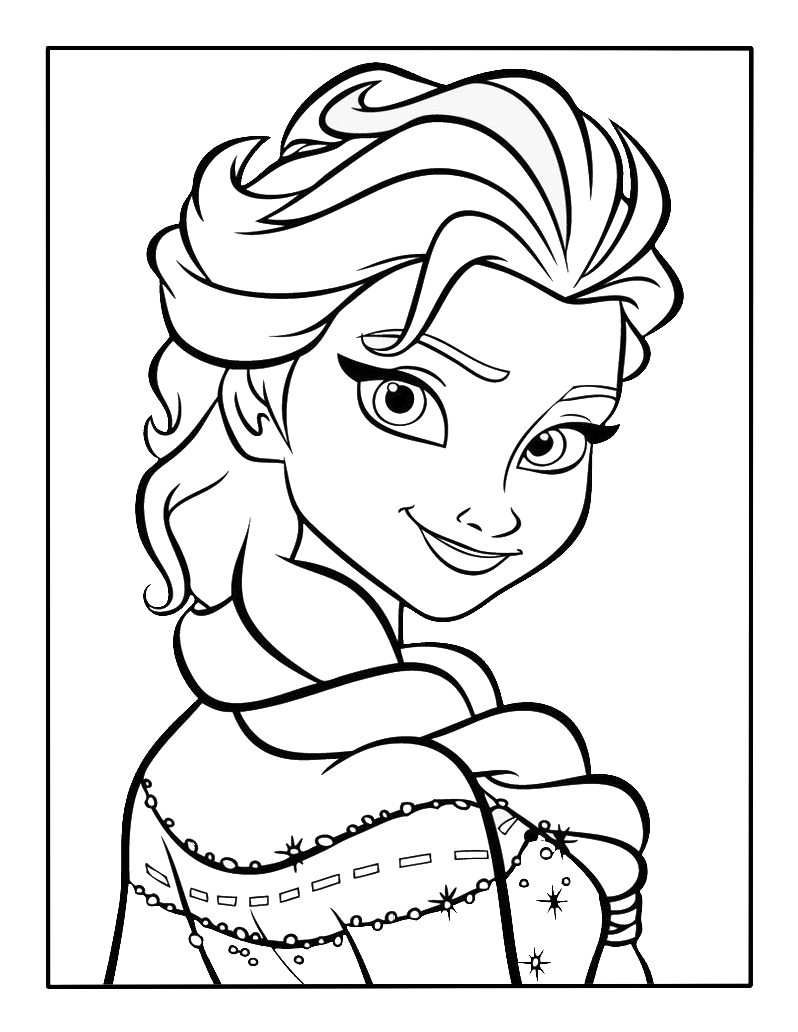 Elsa coloring page â kimmi the clown