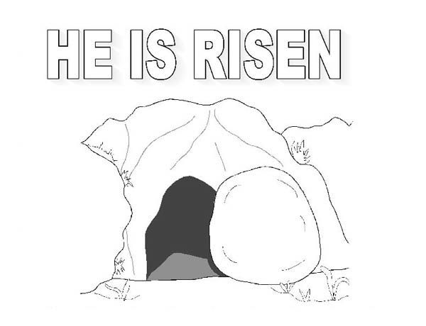 The tomb where jesus rise in jesus resurrection coloring page jesus drawings coloring pages inspirational jesus coloring pages