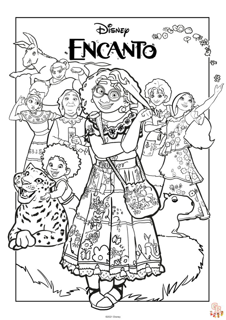 Encanto coloring pages free printable sheets for kids