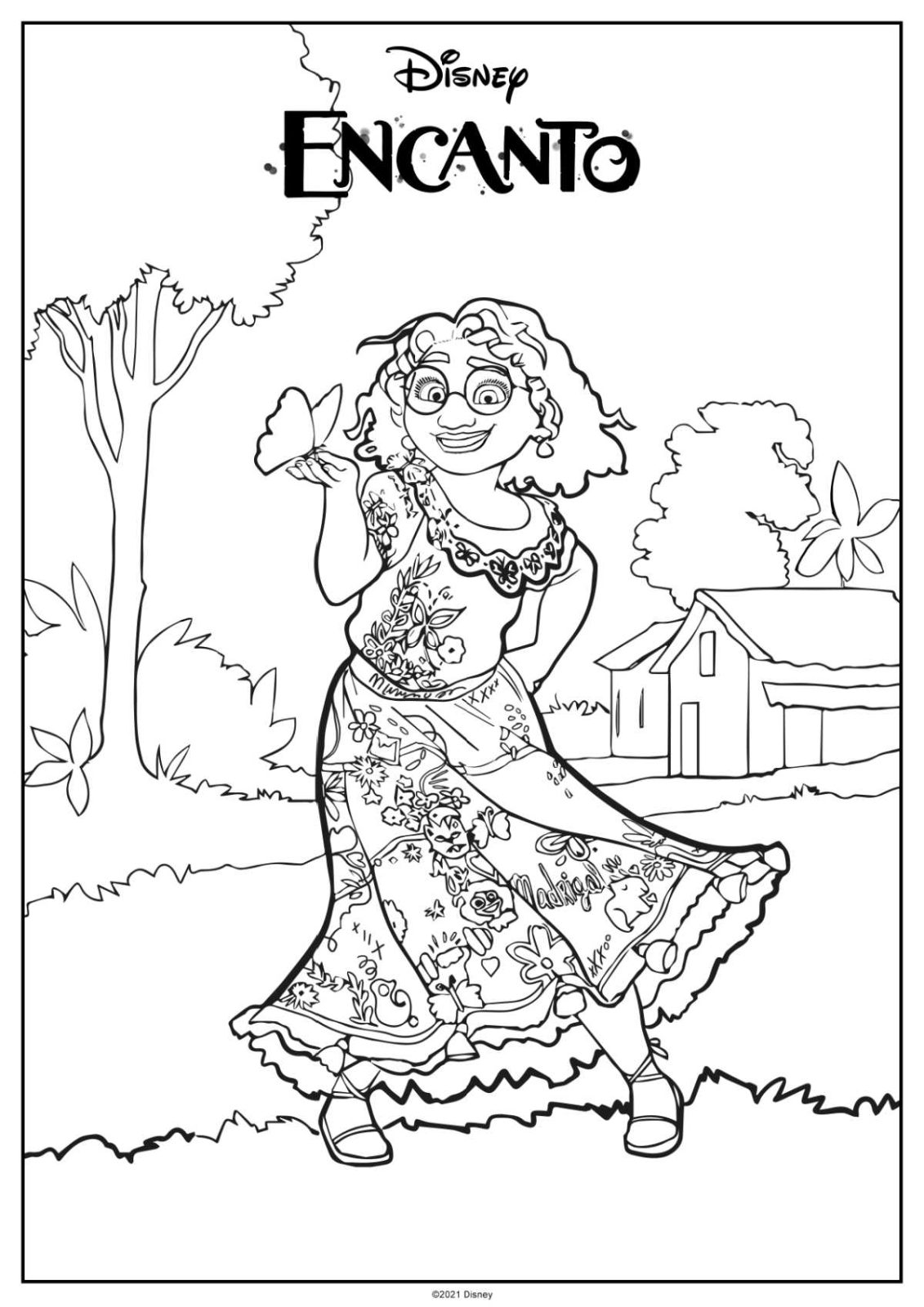 Free download encanto mirabel coloring page