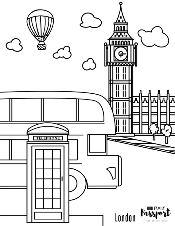 London england coloring page