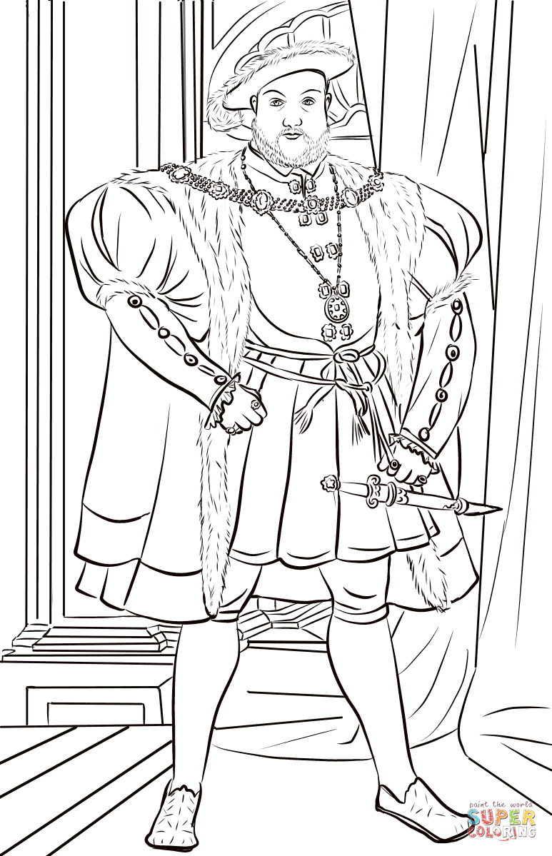 Henry viii of england coloring page free printable coloring pages