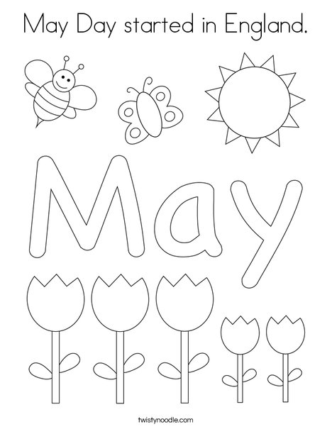 May day started in england coloring page