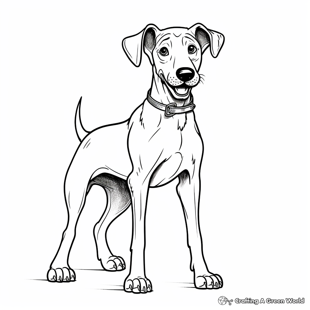 Doberman coloring pages