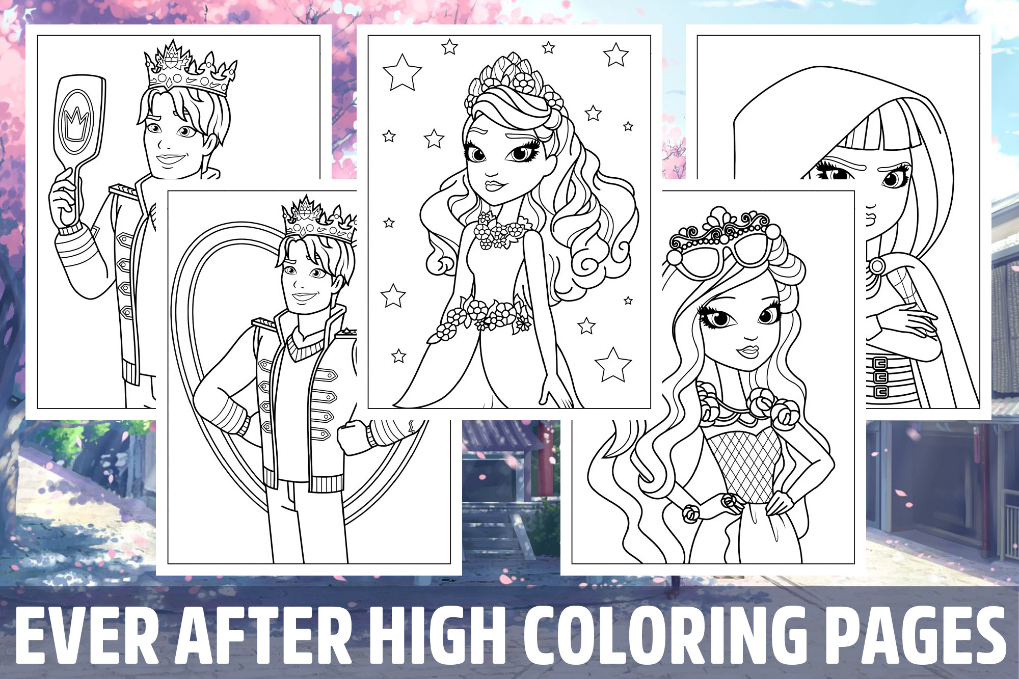 Ever after high coloring pages for kids girls boys teens birthday school activity made by teachers