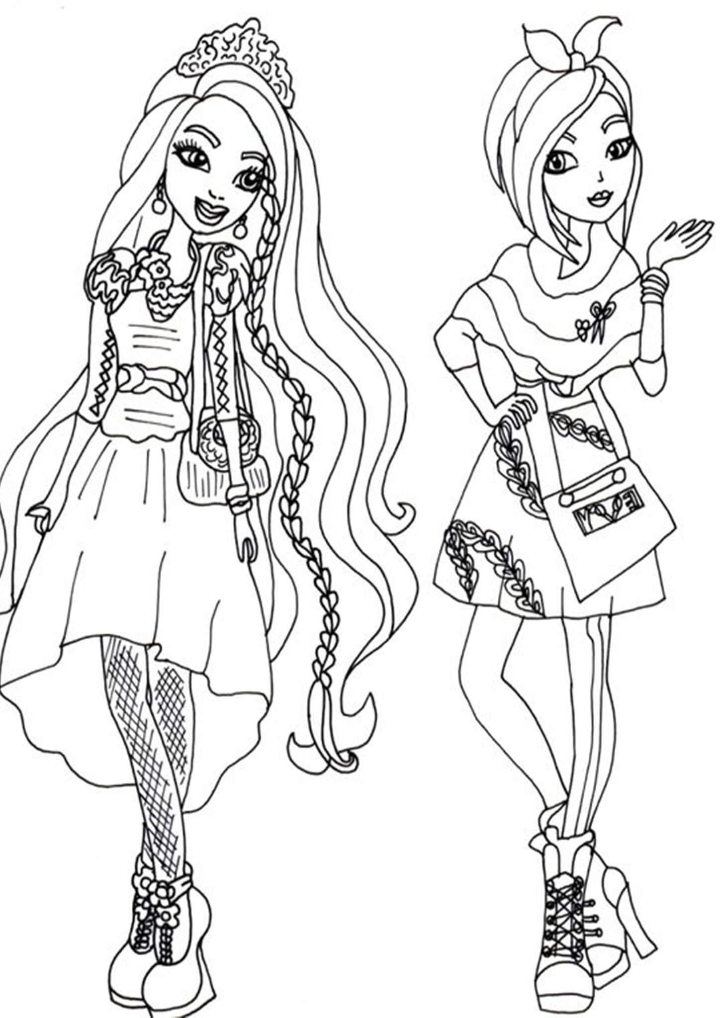 Free easy to print ever after high coloring pages cartoon coloring pages barbie coloring pages coloring pages for kids