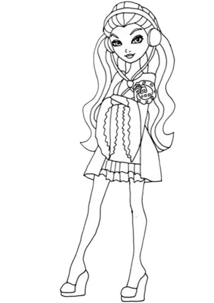 Free easy to print ever after high coloring pages