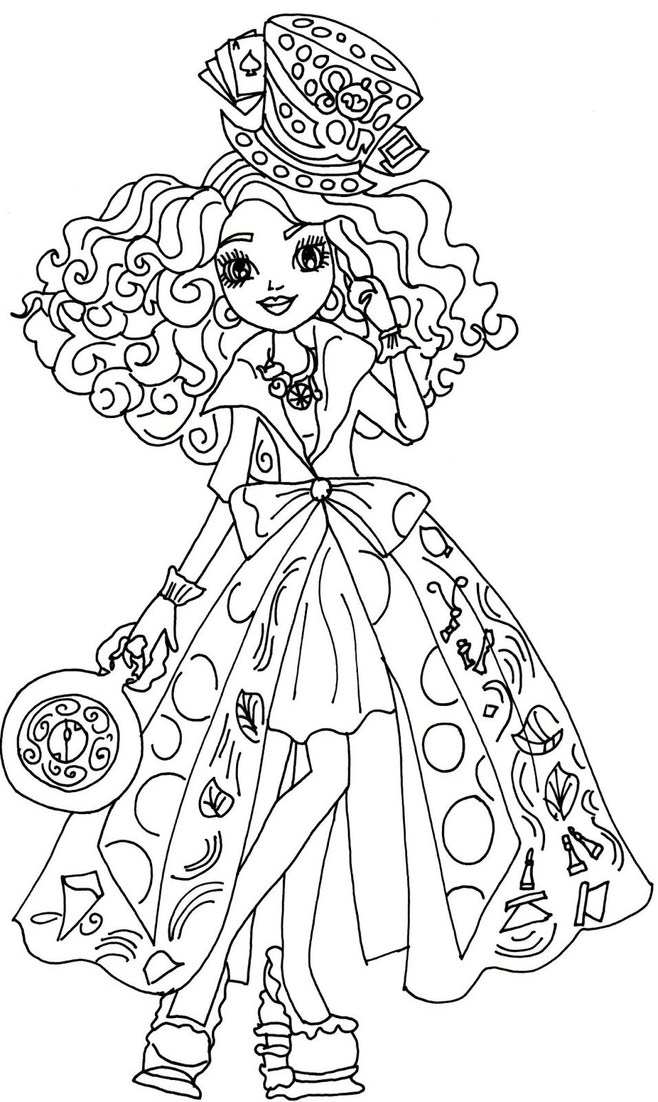 Ever after high coloring page printable cartoon coloring pages coloring pages coloring pages for girls