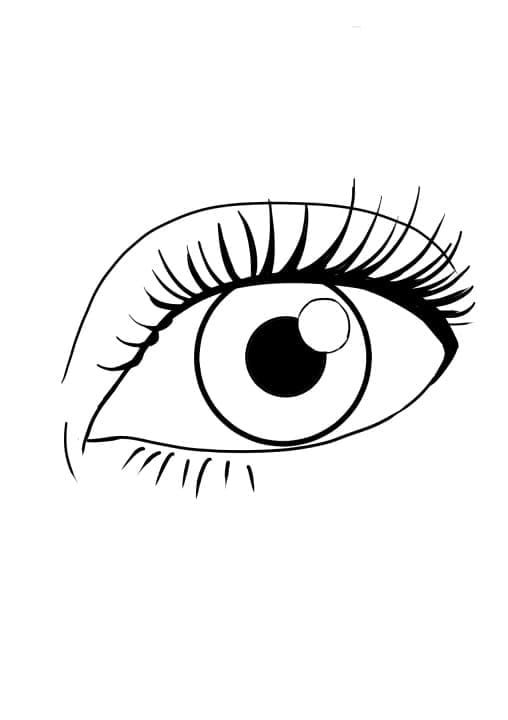 Girl eye coloring page