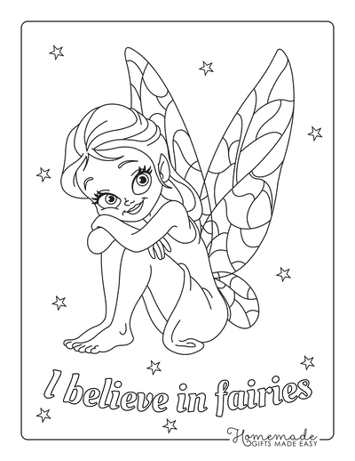 Beautiful fairy coloring pages free printables